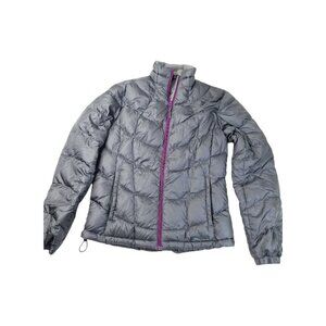 Cordillera Women's Gray Purple Mock Neck Insulated Padded Snow Puffer Jacket M